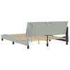 vidaXL Bed Frame with LED without Mattress "Hanko" Light Grey 160x200 cm Velvet