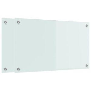 vidaXL K&ouml;ksskydd 2 st Vit 70 x 40 cm h&auml;rdat glas