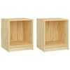 vidaXL S&auml;ngbord 2 st 35,5x33,5x41,5 cm massivt furu