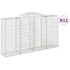 vidaXL Gabioner b&aring;gformade 11 st 300x50x160/180 cm galvaniserat j&auml;rn