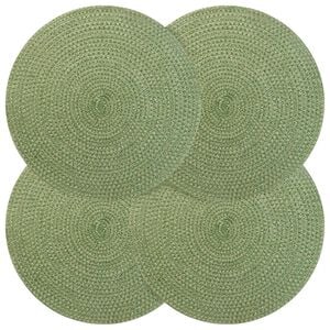 vidaXL Jute Placemats 4 st Olivgr&ouml;n 100% Tossa Jute