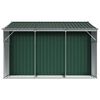 vidaXL Trädgårdsskjul grön 277x279x179 cm galvaniserat stål
