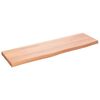 vidaXL B&auml;nkskiva badrum ljusbrun 100x30x(2-4) cm behandlat massivt tr&auml;