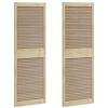 vidaXL Sk&aring;pd&ouml;rr med d&ouml;rr 2 st Naturlig 170 x 2,1 x 59,5 cm Massiv furu