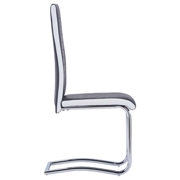 vidaXL Fribärande matstolar 4 st svart konstläder