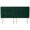 vidaXL S&auml;nggavel med kanter m&ouml;rkgr&ouml;n 203x23x118/128 cm sammet