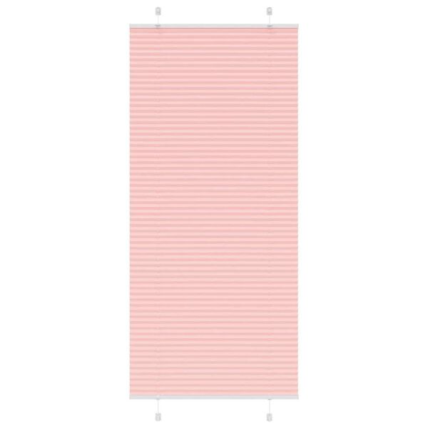 vidaXL Plisserad persienn rosa 95x200 cm tyg bredd 94,4 cm polyester