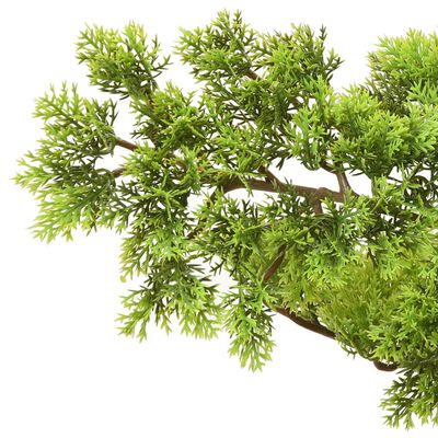 vidaXL Konstgjort bonsaiträd i kruka cypress 60 cm grön