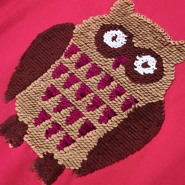 T-shirt med långa ärmar för barn stark rosa 104