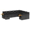 vidaXL Patio Sofa Set 8-sits Black