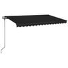 vidaXL Automatisk markis 400x350 cm antracit