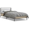 vidaXL S&auml;ngram sonoma-ek 90x190 cm konstruerat tr&auml; och metall