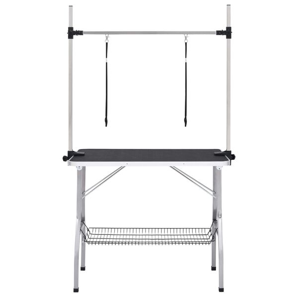 vidaXL Trimbord för hundar med 2 koppel och korg