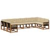 vidaXL Utomhussoffset 10 st Naturlig och Beige