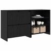 vidaXL Sideboard 2 pcs Svart Ek 70 x 41 x 75 cm Konstruerat tr&auml;