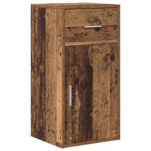vidaXL Sideboard med l&aring;da Gammalt tr&auml; 38 x 34 x 75 cm