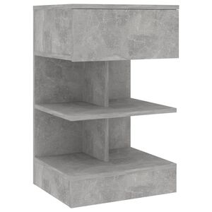 vidaXL S&auml;ngbord betonggr&aring; 40x35x65 cm konstruerat tr&auml;