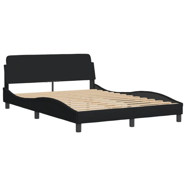 vidaXL Bed Frame "Dover" Black 120x200 cm Fabric