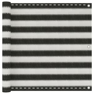 vidaXL Balkongsk&auml;rm HDPE 90x300 cm antracit och vit