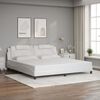vidaXL Bed Frame "Viana" with LED without Mattress White 200x200 cm