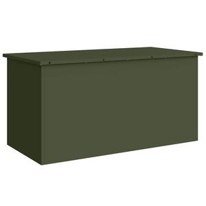 vidaXL Utomhusf&ouml;rvaringsl&aring;da Olivgr&ouml;n 100 x 50,5 x 50 cm St&aring;l