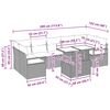 vidaXL Trädgårdsoffset med lagring 8 pcs Brun Poly rattan