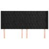 vidaXL S&auml;nggavel med kanter svart 203x16x118/128 cm sammet