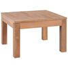 vidaXL Soffbord massiv teak med naturlig finish 60x60x40 cm