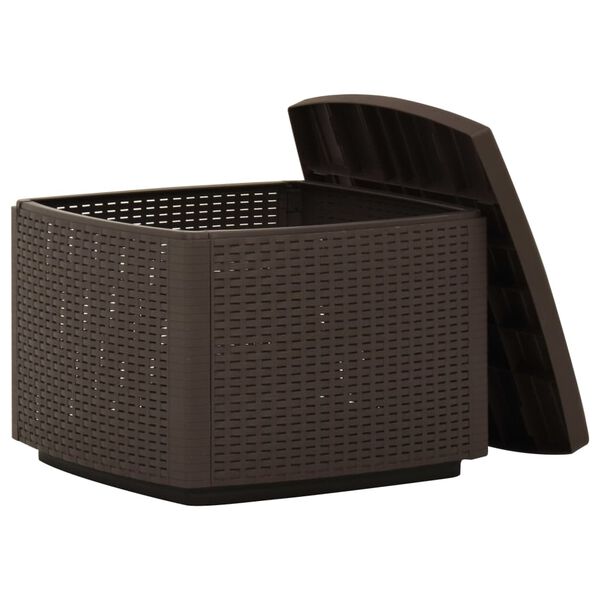 vidaXL Trädgårdsbord mocka 53x53x40 cm plast