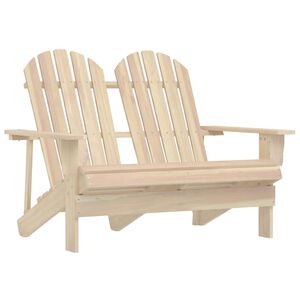 vidaXL Adirondackstol 2-sits massivt grantr&auml;