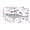 vidaXL S&auml;ng med bokhylla utan madrass vaxbrun 120x200 cm massiv furu
