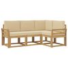 vidaXL Utomhussoffset 4 st Vit och Beige