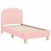 vidaXL S&auml;ngram f&ouml;r sm&aring;barn med huvudgavel Rosa 70 x 140 cm Boucl&eacute;