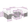 vidaXL Tr&auml;dg&aring;rdsoffset med kudde 11 pcs beige och ljusgr&aring;