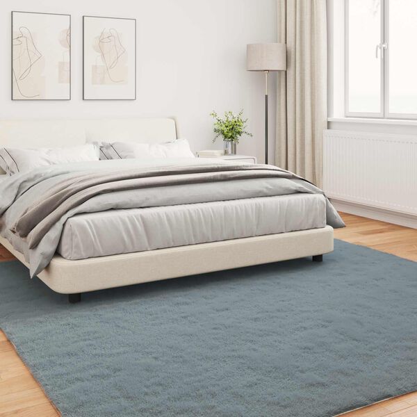 vidaXL Halkfri imitationskaninp&auml;lsmatta Olite Antracit 240 x 240 cm