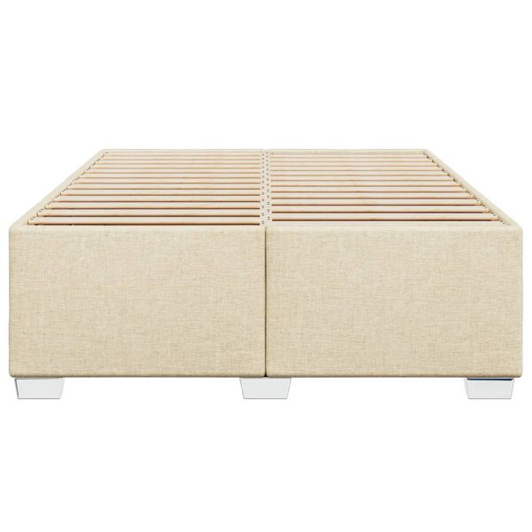 vidaXL S&auml;ngram utan madrass gr&auml;ddvit 140x200 cm tyg