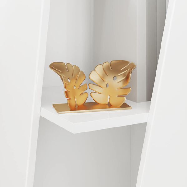 vidaXL Sidobrett H&ouml;gblanka vita 33 x 32 x 70,5 cm Konstruerat tr&auml;