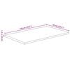 vidaXL Bordsskiva 110x60x3,8 cm levande kant massivt mangotr&auml;