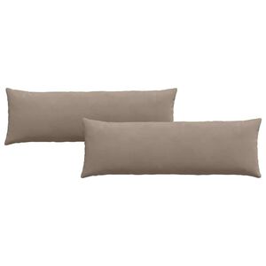 vidaXL Sofakuddar 2 pcs Taupe 120 x 40 cm tyg
