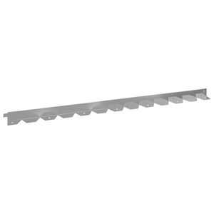 vidaXL Kant f&ouml;r gr&auml;smatta 10 st 102 x 4 x 4 cm St&aring;l Silver
