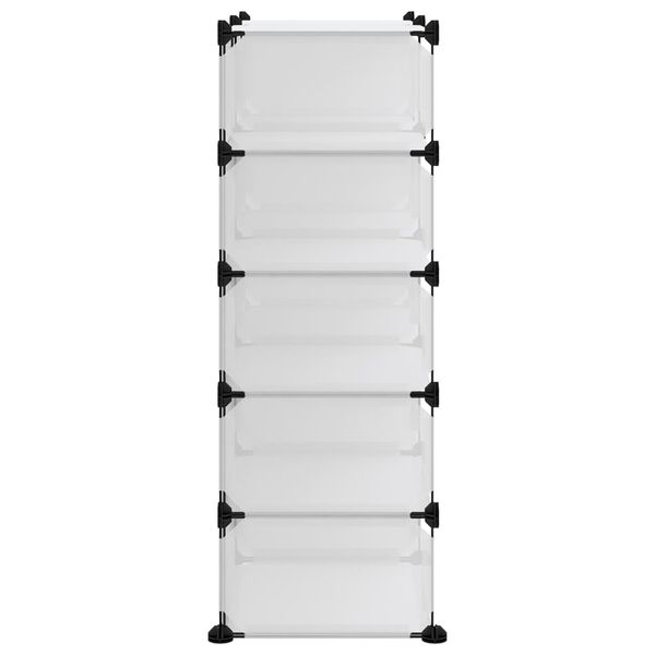 vidaXL Skohylla transparent 84x32x88,5 cm PP