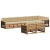 vidaXL Utomhussoffset 8 st Naturlig och Beige