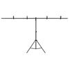 vidaXL T-stativ svart 201x60x(70-200) cm