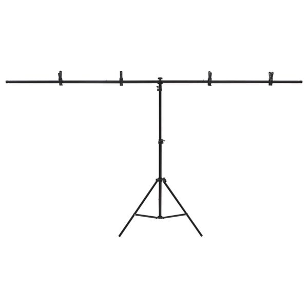 vidaXL T-stativ svart 201x60x(70-200) cm