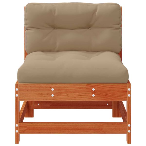 vidaXL Tr&auml;dg&aring;rd Mittensoffa Massivt furu VaxBrun