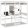 vidaXL Lofts&auml;ng utan madrass vit 90x190 cm massiv furu