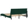 vidaXL Bed Frame without Mattress "Hanko" Dark Green 160x200 cm Velvet