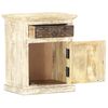 vidaXL Sängbord vit 40x30x50 cm massivt mangoträ