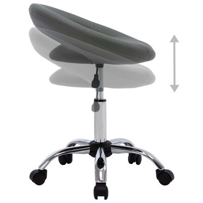 vidaXL Snurrbar stol grå konstläder