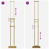 vidaXL M&auml;ssmontrar 2 pcs Guld 30 x 23,5 x 210 cm St&aring;l
